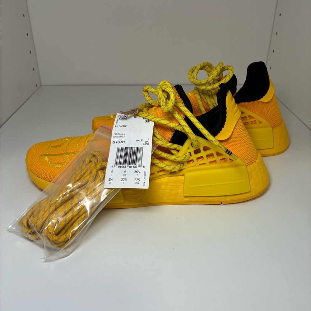 adidas x Pharrell Kids Bright Yellow Sneakers - Picture 4 of 5